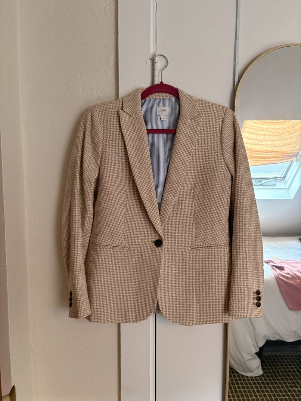 J. Crew Houndstooth Blazer - Tan, 2